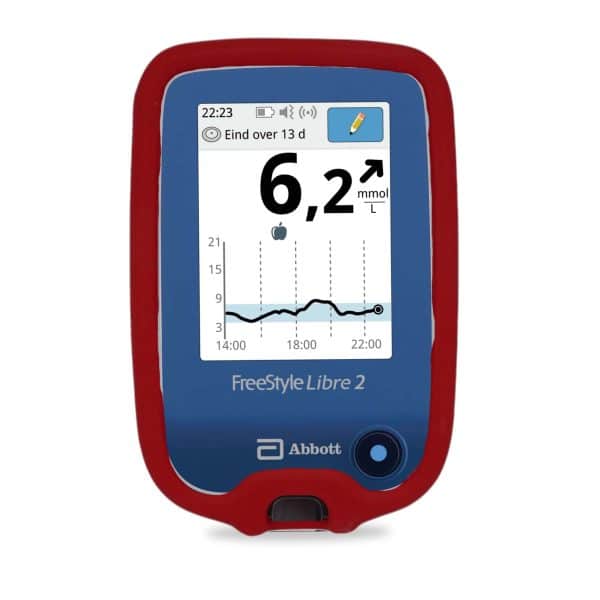 Siliconen Hoesje voor de Freestyle Libre 2 Reader - Rood